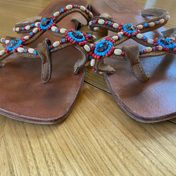 Vintage Hippie-Girl Thong Sandals Sz 8 - Picture 5 of 8